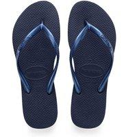 HAVAIANAS Slim Metallic Flip Flops Navy