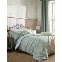 Laura Ashley Pure Cotton Sherston Reversible Bedding Set Blue Mix