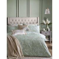 Laura Ashley Pure Cotton Lloyd Reversible Bedding Set Light Green