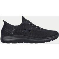 Skechers Wide Fit Summits High Range Slip-ins Trainers Black/Black