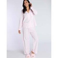Pure Cotton Seersucker Striped Pyjama Set
