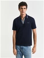 Pure Cotton Tipped Collar Polo Shirt