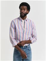 Regular Fit Pure Linen Striped Shirt