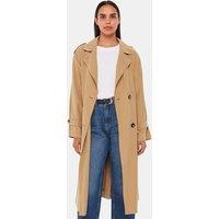 Whistles Riley Belted Longline Trench Coat Neutral