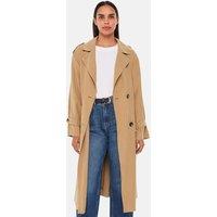 Whistles Riley Belted Longline Trench Coat Neutral