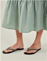 Embellished Toe Thong Sandals