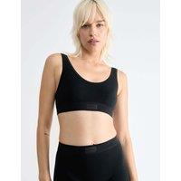 Sloggi Double Comfort Cotton Rich Non- Wired Crop Top Black