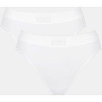 Sloggi 2 Pack Double Comfort Tai High Leg Knickers White