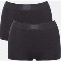 Sloggi 2 Pack Double Comfort High Rise Shorts Black