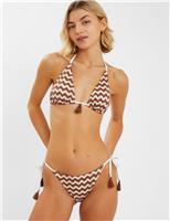 Woven Tie Side Bikini Bottoms