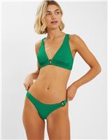 Striped Ring Detail Bikini Bottoms