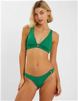 Striped Ring Detail Bikini Top