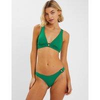 Striped Ring Detail Bikini Top