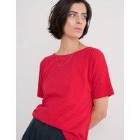 Pure Cotton Slash Neck Relaxed T-Shirt