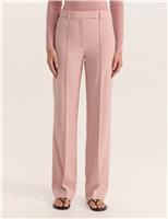 Wool Rich Seam Detail Wide Leg Trousers