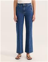 High Waisted Wide Leg Cropped Jeans