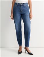 Lyocell Blend High Waisted Barrel Jeans
