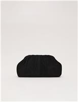 Phase Eight Suede Clutch Bag Black