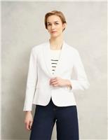 HOBBS Pure Linen Single Breasted Blazer Cream