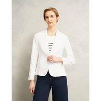 HOBBS Pure Linen Single Breasted Blazer Cream