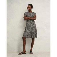 Jersey Ditsy Floral Knee Length Skater Dress