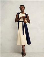 Colour Block Midi Skater Dress