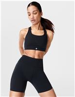 Sweaty Betty Power 6 Biker Gym Shorts Light Blue Mix