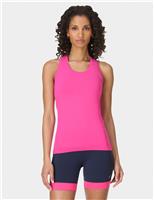 Sweaty Betty Athlete Seamless Cotton Rich Vest Top Dark Pink