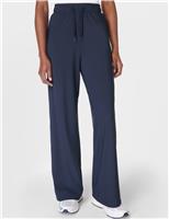 Sweaty Betty Explorer High Waisted Wide Leg Joggers Khaki