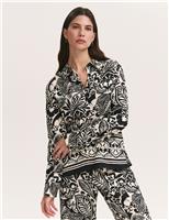 Floral Print Collared Shirt