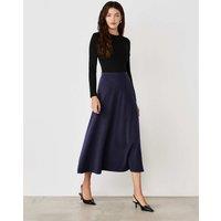 Jersey Midi A-Line Skirt