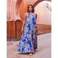 Floral Halter Neck Keyhole Midaxi Tea Dress