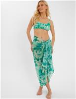 Printed Midaxi Beach Cover Up Sarong