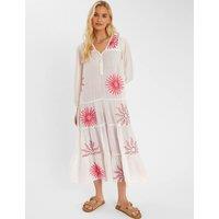 Pure Embroidered Tiered Midaxi Dress