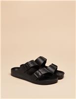 Buckle Strappy Flat Sandals