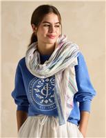 Modal Blend Striped Textured Scarf