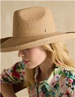 Straw Wide Brim Fedora Hat