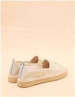 Canvas Striped Flat Espadrilles