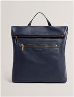 Essaya Leather Fold Over Backpack