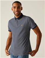 Tiver Pure Cotton Striped Tipped Polo Shirt