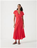 V-Neck Midaxi Tea Dress