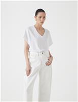 Linen Rich V-Neck T-Shirt