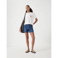 HUSH Denim Shorts Mid Blue