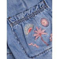 Denim Embroidered Cargo Joggers (3-13 Yrs)