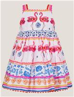 Pure Cotton Flamingo Dress (3-13 Yrs)