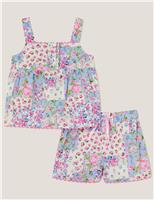 2pc Pure Cotton Floral Pyjamas (2-13 Yrs)