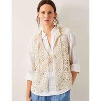 Floral Textured Tie Detail Waistcoat
