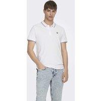 ONLY & SONS Pure Cotton Tipped Polo Shirt Navy