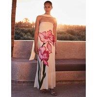RO&ZO Aurora Yellow Floral Scarf Detail Bandeau Dress Yellow Mix