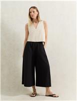 Pure Cotton Poplin Wide Leg Culottes